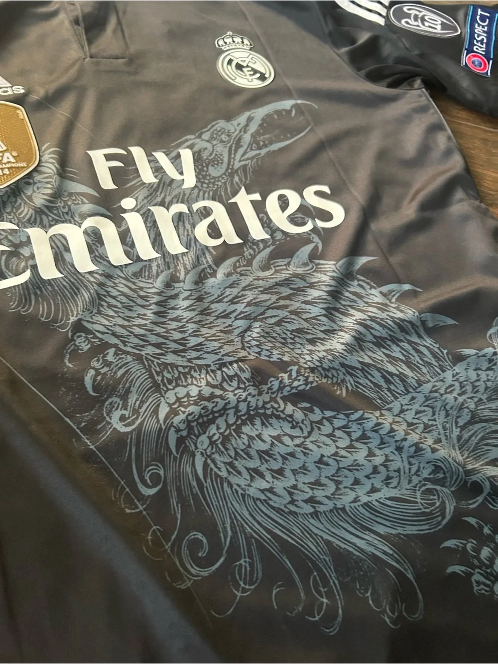 adidas Black and grey FIFA World Champions 2014 Football Jersey